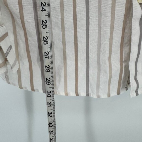 Perry Ellis Dress Striped Shirt Large - Picture 4 of 6
